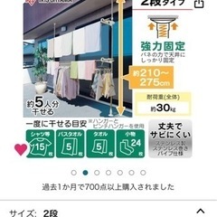 10日までアイリスオーヤマ　洗濯つっぱり棒の画像