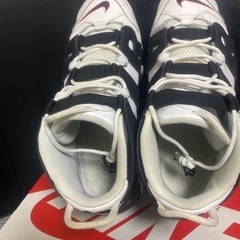 ナイキ　モアアップテンポ　　モアテンホワイトブラック27.5の画像