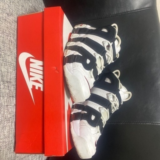 ナイキ　モアアップテンポ　　モアテンホワイトブラック27.5