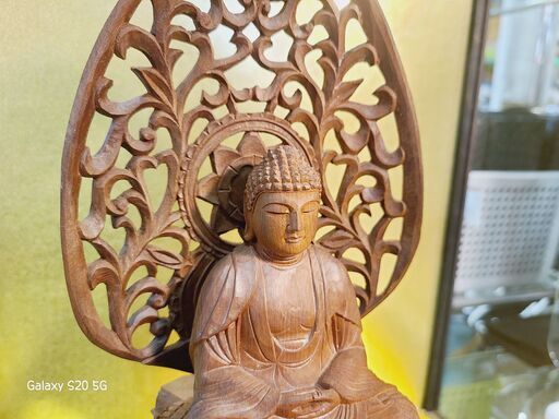 【愛品館 市原店】】✔店頭取引限定✔阿弥陀如来座新六角台座仏像