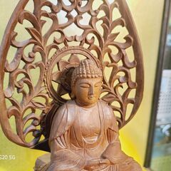 【愛品館 市原店】】✔店頭取引限定✔阿弥陀如来座新六角台座仏像の画像