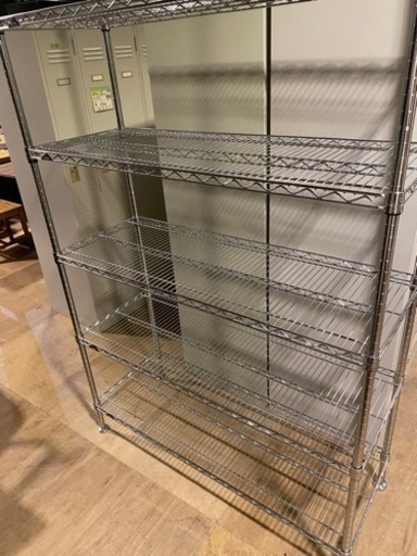 ☆中古品 スチールラック スチール棚 転倒防止突っ張り棒付き 家具☆