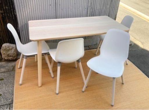 IKEA ダイニングテーブル&チェア4脚セット