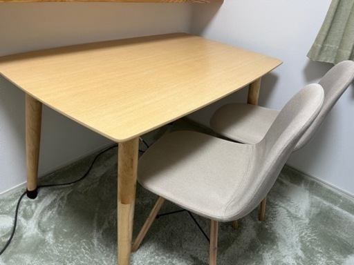 【美品】おしゃれダイニングテーブル\u0026チェア2脚