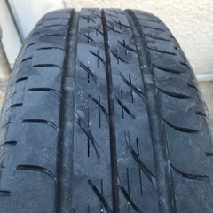 スズキワゴンR (MH55S)純正の14インチアルミホイール　バリ山タイヤ付4本セットです。の画像