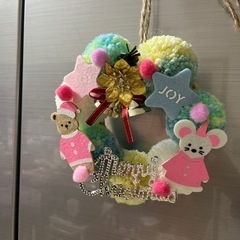 ハンドメイドのクリスマスリース