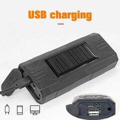 [新品] Solar Dual Charge Bike Light 自転車 ライト LED USB ソーラー ヘッドライトの画像