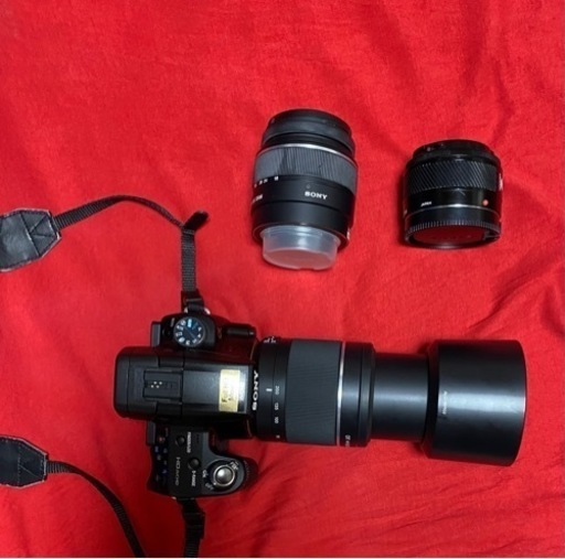 sony a55 camera with 3 lens 