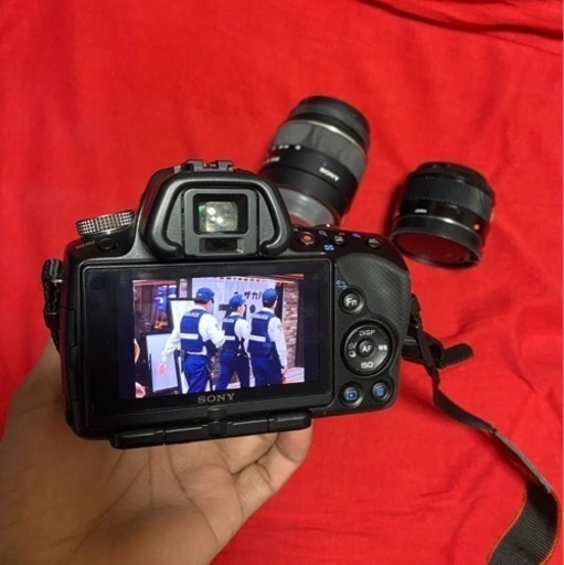 sony a55 camera with 3 lens 