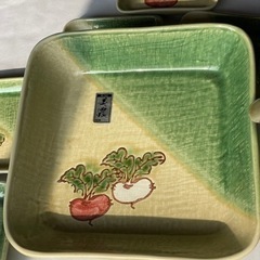 美濃焼　大根柄　8点　和食器の画像