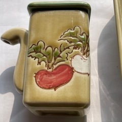 美濃焼　大根柄　8点　和食器の画像