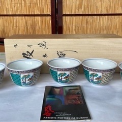 九谷焼　榮山　お湯呑み5客の画像