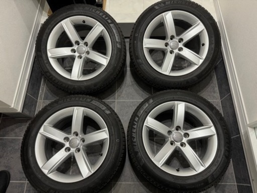 アウディA5純正ホイール pcb112 スタッドレスタイヤ ミシュラン