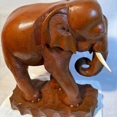 置物　木彫り像　高さ38㎝の画像