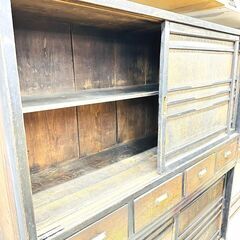 昭和レトロ 水屋箪笥 食器棚 収納 セパレート 古民具 古民家の画像