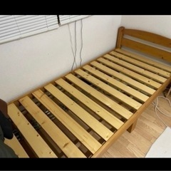 シングルベッド　マットレス付きの画像
