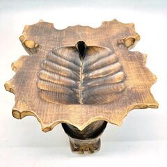【送料無料】民芸品 木彫り熊 面 マスク レリーフ 豚熊？ 北海道の画像