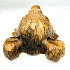 【送料無料】民芸品 木彫り熊 面 マスク レリーフ 豚熊？ 北海道の画像