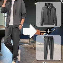 【未使用】メンズパーカー上下　2XL   の画像
