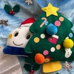 クリスマス靴下袋 サンリオ新幹線 サンタの帽子2点 合計3点セットの画像