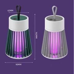 電撃殺虫器 蚊取り 電気蚊取り器 USB充電式 吊り下げ (グレー)の画像