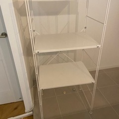 無印良品ラック、IKEA棚セットの画像