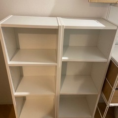 無印良品ラック、IKEA棚セットの画像