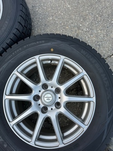 アルファード、ベルファイア等スタッドレスタイヤホイール 4本セットホイール 215/65R16 98Q DUNLOP WINTER MAXX DIGITYRE STUDLES