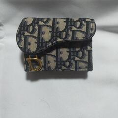 Christian Dior 三つ折り財布 オブリークジャガード SADDLE