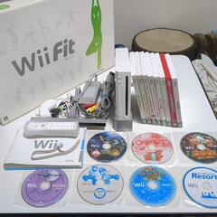 【受付終了】中古 wii本体＋wii fitボード＋ソフト15本セット