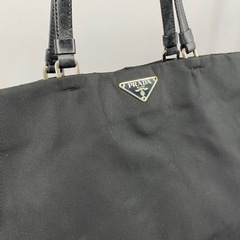 PRADA オールドプラダ 黒ナイロン×レザー 肩かけショルダートートバッグ  アンティーク 昭和レトロの画像