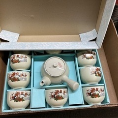 九谷焼き急須湯呑みセットの画像