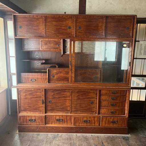 無垢材家具　茶箪笥