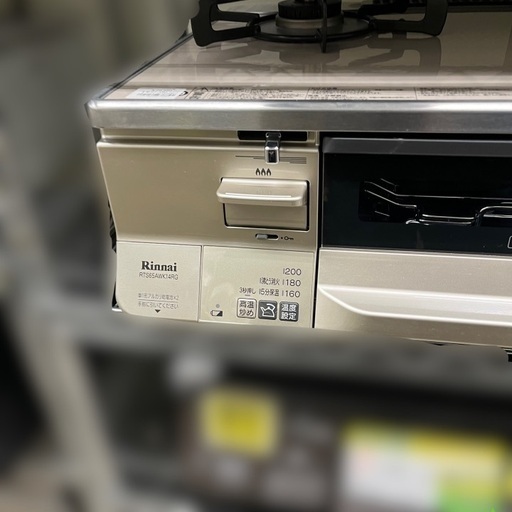 J3124 高年式！★3ヶ月保証付★ Rinnaiリンナイ 都市ガス用 ガステーブル ガスコンロ RTS65AWK14RG-CL LAKUCIE ラクシエ 【ココットプレート付属】  2022年製 左強火 新品参考価格48,780円 クリーニング済