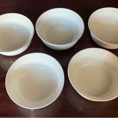 シンプルな白い小鉢　5個セット  の画像