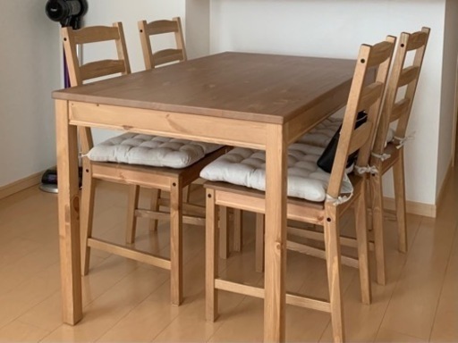 【引き取りに来てくださる方限定】IKEA ダイニングテーブル&チェアセット ヨックモック