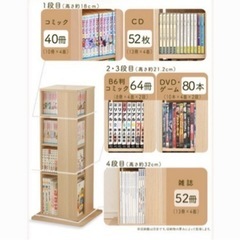  回転ラック アイリスオーヤマ 本棚 回転 コミックラック ラック 棚 漫画 小説の画像