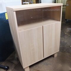◆キャビネット◆メーカー不明　組み立て家具　収納棚　一部ガラス　...