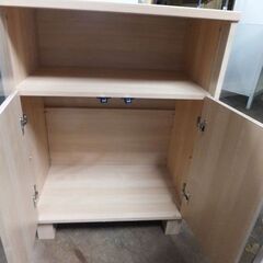 ◆キャビネット◆メーカー不明　組み立て家具　収納棚　一部ガラス　USEDの画像