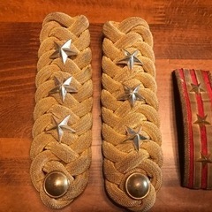 旧日本陸軍 大佐 正肩章 将校 大礼服 階級章 三つ星 軍服 の画像