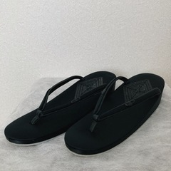 【和装】ますや正絹草履（黒）の画像