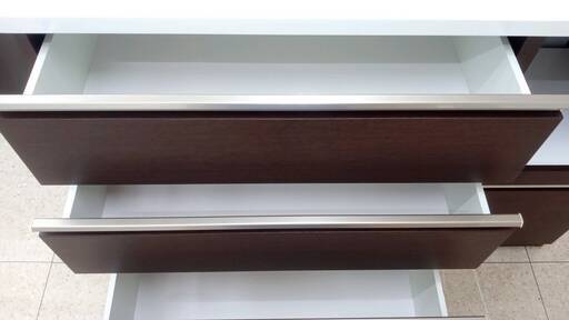 ★ジモティ割あり★ 株式会社三幸ジャパン レンジ台 ブラウン H85×D42.5×W119 クリーニング済み TJ3142
