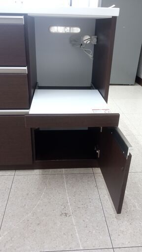 ★ジモティ割あり★ 株式会社三幸ジャパン レンジ台 ブラウン H85×D42.5×W119 クリーニング済み TJ3142