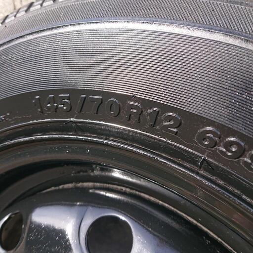 中古タイヤ 145/70R12 2本 ジャンク扱い (moto) 安達のタイヤ