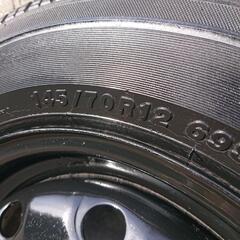 中古タイヤ 145/70R12 2本 ジャンク扱いの画像
