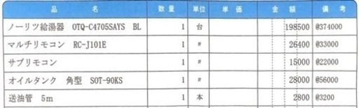 値下げ 2019年製 美品完動品 ノーリツ 石油ボイラー 直圧式