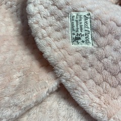 50〜70 クマさんフード付きポンチョ　ピンクの画像
