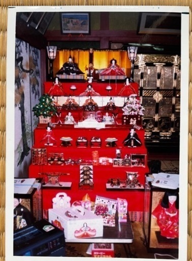 【取引終了】雛人形7段飾り　（京風）御所庭、御所襖、垣根、縁の下、廊下付