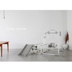 ヤトミ おりたたみわんぱくスライダージム ブランコ付きDX ブランコ 鉄棒 ジャングルジムの画像