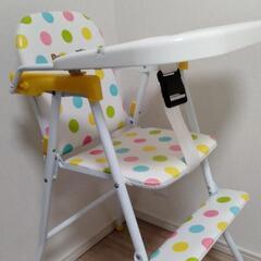 キッズ  ベビーチェア チェア ハイチェア 折りたたみ　トレイ付の画像